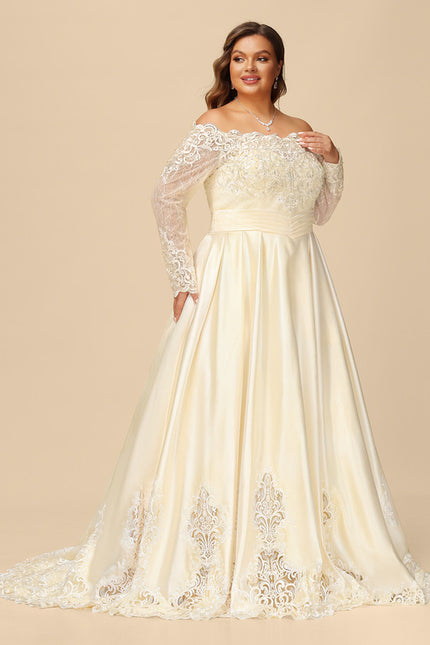 Robe Dentelle Mariée Élégance Satinée - gallery 5