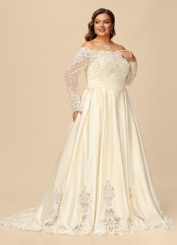 Robe Dentelle Mariée Élégance Satinée - gallery 5