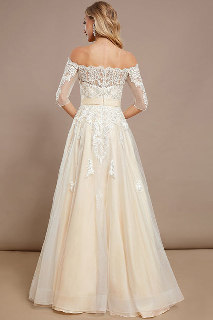 Robe Dentelle Princesse Tulle Ornée - gallery 5