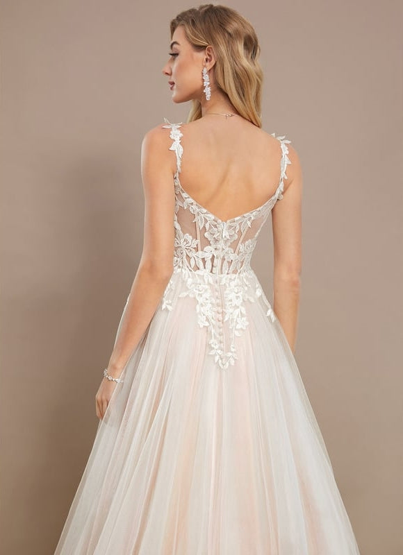 Robe Dentelle Tulle Délicate - gallery 5