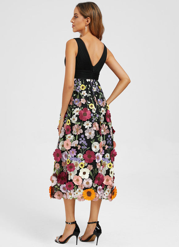 Robe Dentelle Éclat Florale - gallery 5
