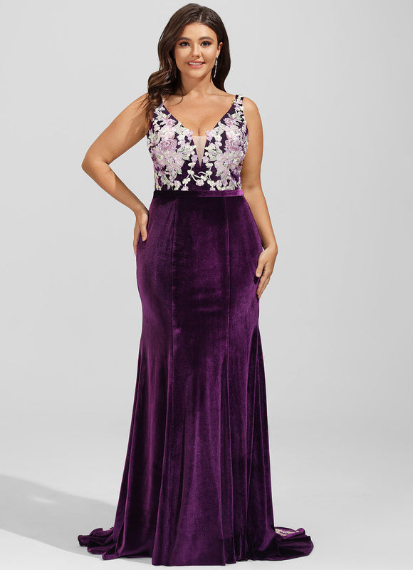 Robe Dentelle Velours Floral - gallery 7