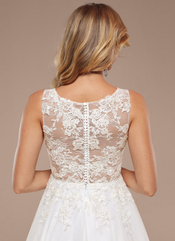 Robe Dentelle Tulle Sophistiquée - gallery 2