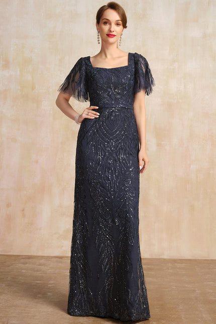 Robe Dentelle Longue Scintillante - gallery 2