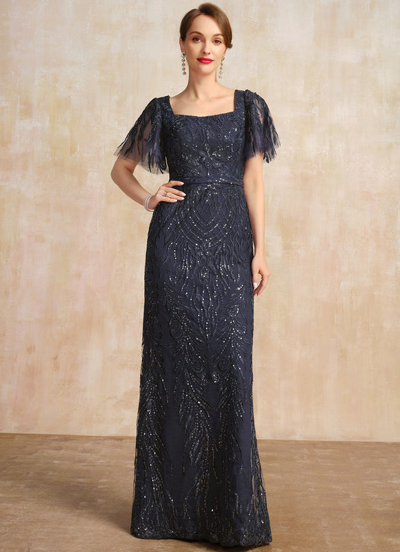 Robe Dentelle Longue Scintillante - gallery 2
