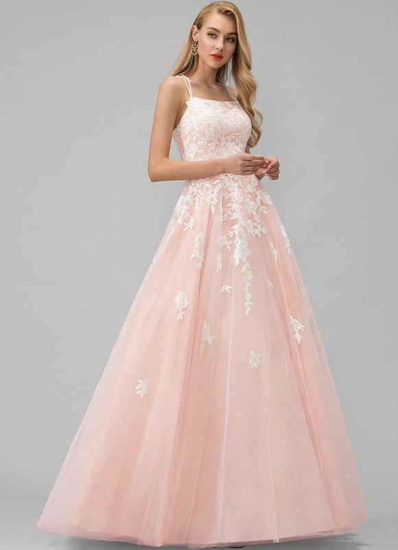 Robe Dentelle Bal Tulle Floral