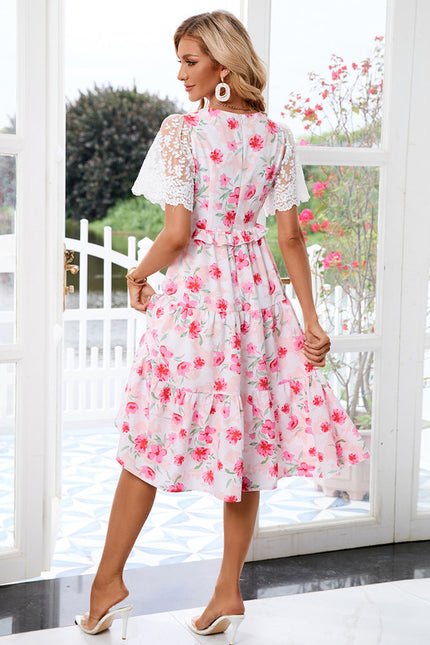Robe Dentelle Fleurie Vaporeuse - gallery 3