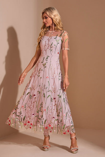Robe Dentelle Illusion Fleurie - gallery 6