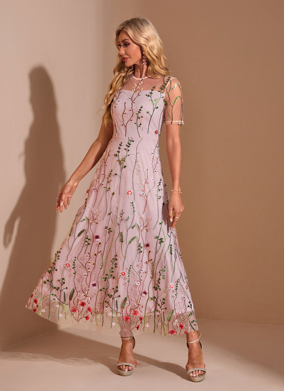 Robe Dentelle Illusion Fleurie - gallery 6