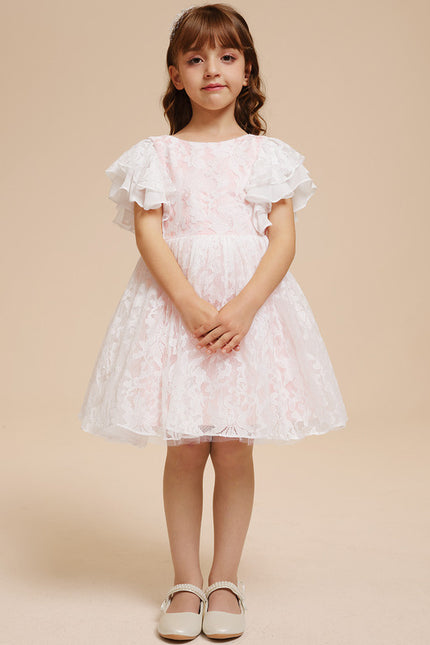 Robe Dentelle Fille Rose Dentelle - gallery 9