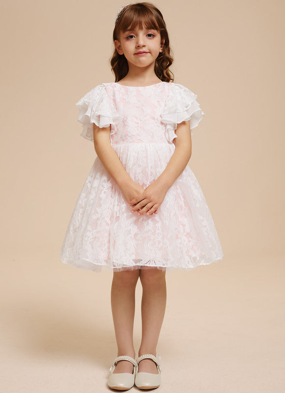 Robe Dentelle Fille Rose Dentelle - gallery 9