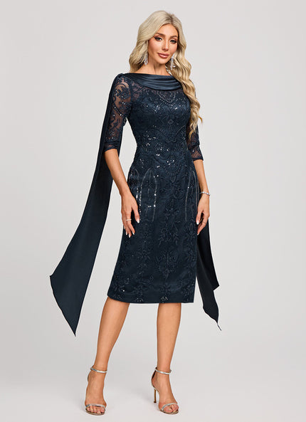 Robe Dentelle Col Bateau