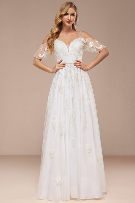 Robe Dentelle Élégante Fluide - gallery 6