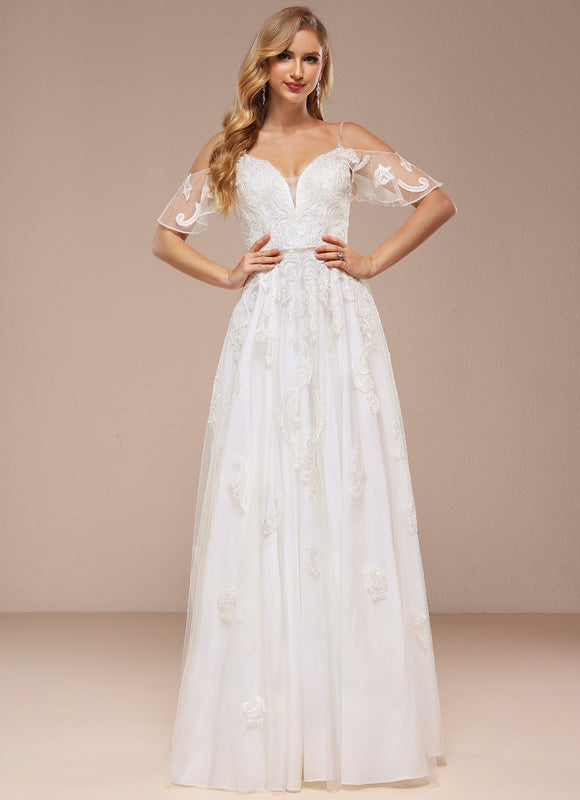 Robe Dentelle Élégante Fluide - gallery 6