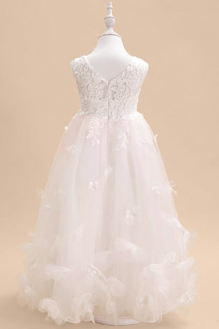 Robe Dentelle Tulle Floral Rose - gallery 4
