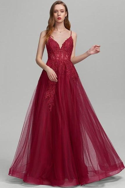 Robe Longue Rouge En Dentelle