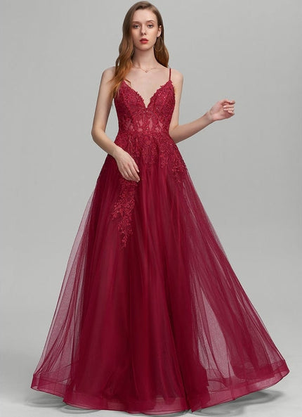 Robe Longue Rouge En Dentelle