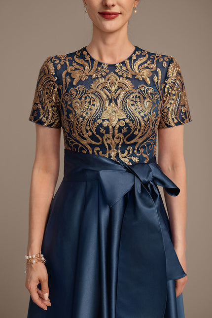 Robe Dentelle Élégante À Paillettes - gallery 8
