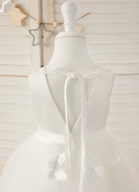 Robe Dentelle Mariée Enfant Blanche - gallery 1