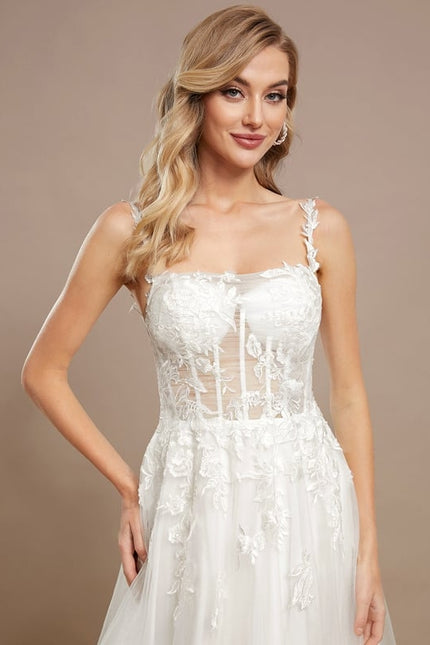 Robe Dentelle Princesse Tulle Floral - gallery 4