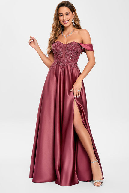 Robe Dentelle Satinée Glamour