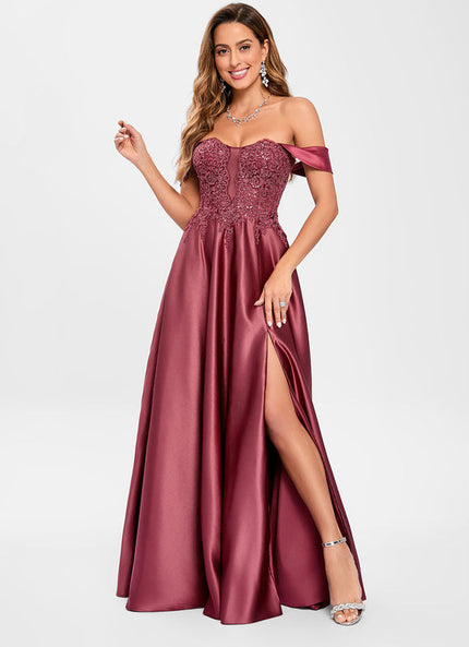 Robe Dentelle Satinée Glamour