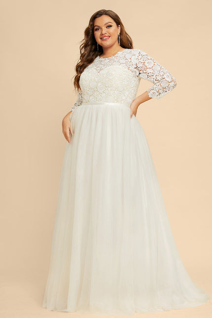Robe Dentelle En Tulle Fluide - gallery 8