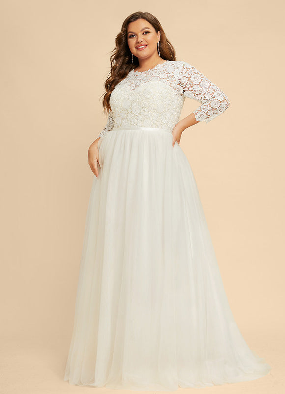 Robe Dentelle En Tulle Fluide - gallery 8