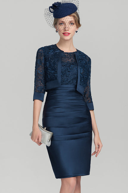 Robe Dentelle Chic Marine