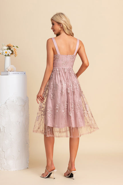 Robe Dentelle Rose Poudrée Mariage - gallery 2