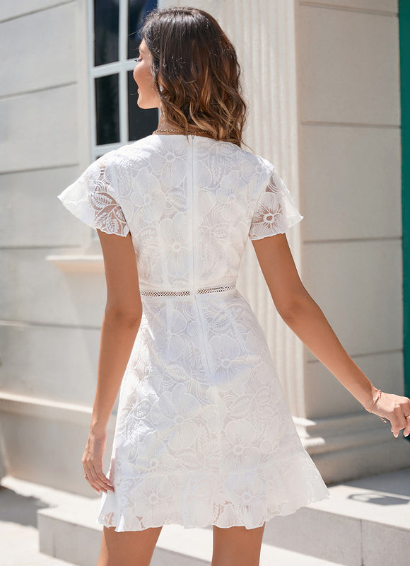Robe Dentelle Dentelle Blanche - gallery 3