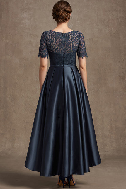 Robe De Soirée Soie Et Dentelle - gallery 4