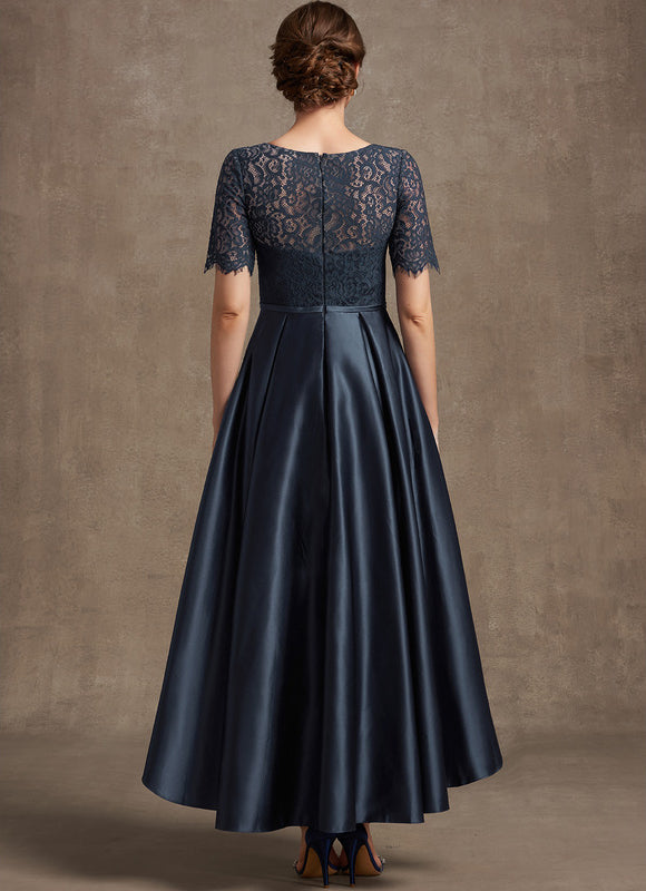 Robe De Soirée Soie Et Dentelle - gallery 4