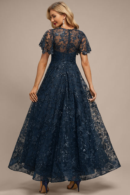 Robe Dentelle Dentelle Bleu Nuit - gallery 2