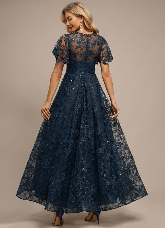 Robe Dentelle Dentelle Bleu Nuit - gallery 2