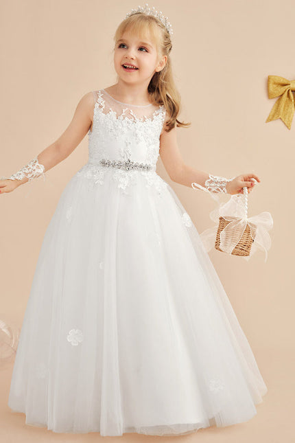 Robe Dentelle Tulle Marine Fleurie - gallery 7