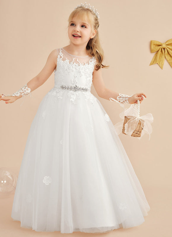 Robe Dentelle Tulle Marine Fleurie - gallery 7