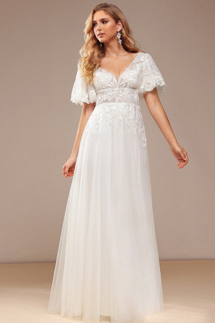 Robe Dentelle Éthérée Perlée - gallery 3