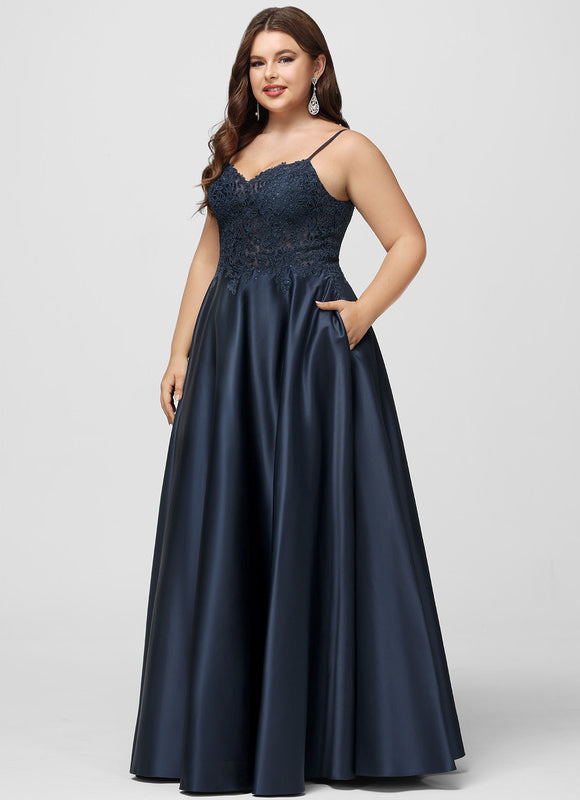 Robe Dentelle Satin Élégance - gallery 8