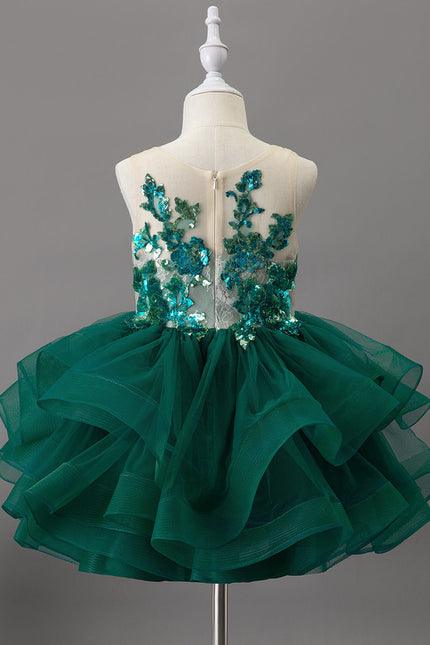 Robe Dentelle Festive Émeraude - gallery 2