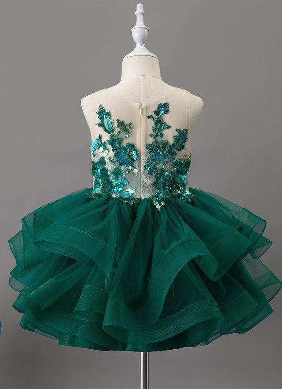 Robe Dentelle Festive Émeraude - gallery 2