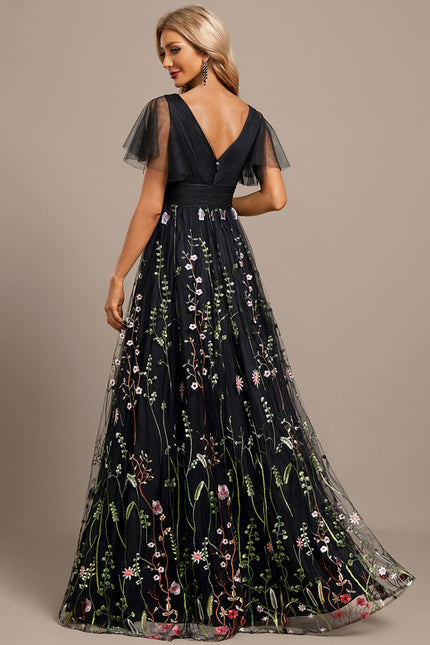 Robe Dentelle Nocturne Florale - gallery 6