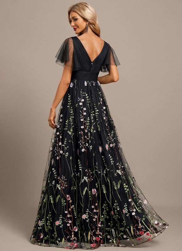 Robe Dentelle Nocturne Florale - gallery 6