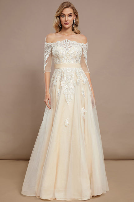 Robe Dentelle Princesse Tulle Ornée - gallery 2
