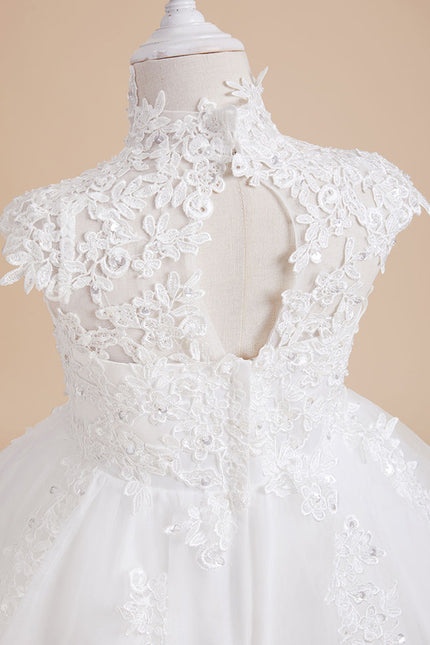 Robe Dentelle En Tulle Floral - gallery 4