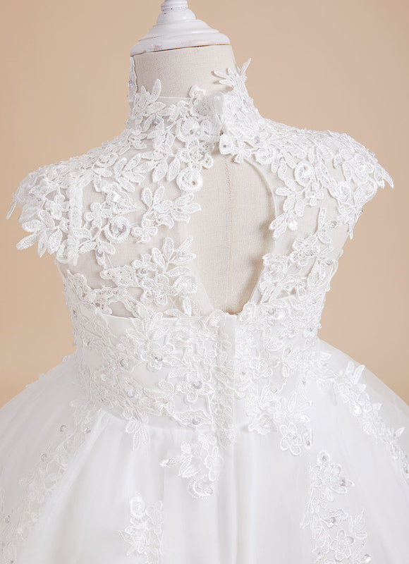 Robe Dentelle En Tulle Floral - gallery 4