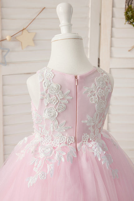 Robe Dentelle Asymétrique Fleurie - gallery 3