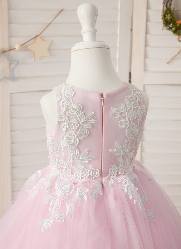Robe Dentelle Asymétrique Fleurie - gallery 3