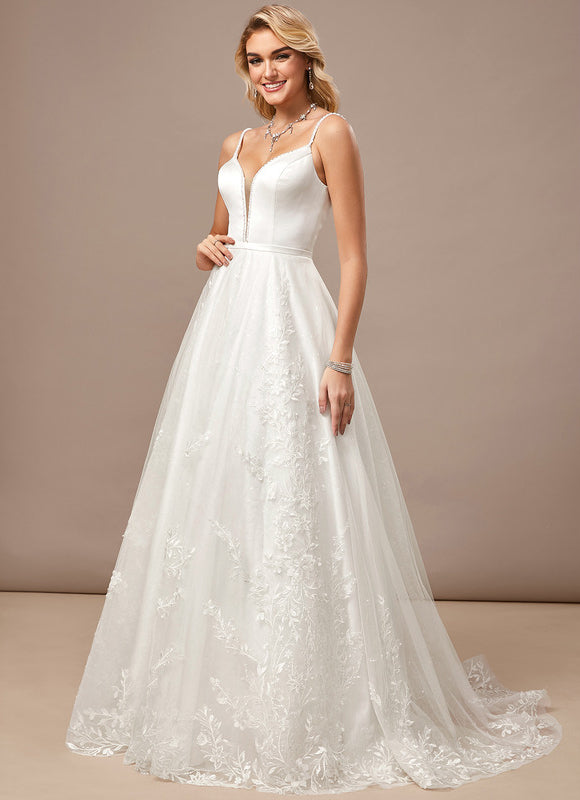 Robe Dentelle Perlée - gallery 1
