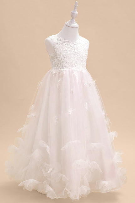 Robe Dentelle Tulle Floral Rose - gallery 1